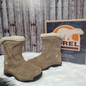 Sorel leather waterproof waterfall boots
